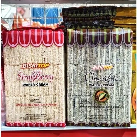 

Biskitop Wafer Cream Biskuit Coklat Biskuit Strawberry