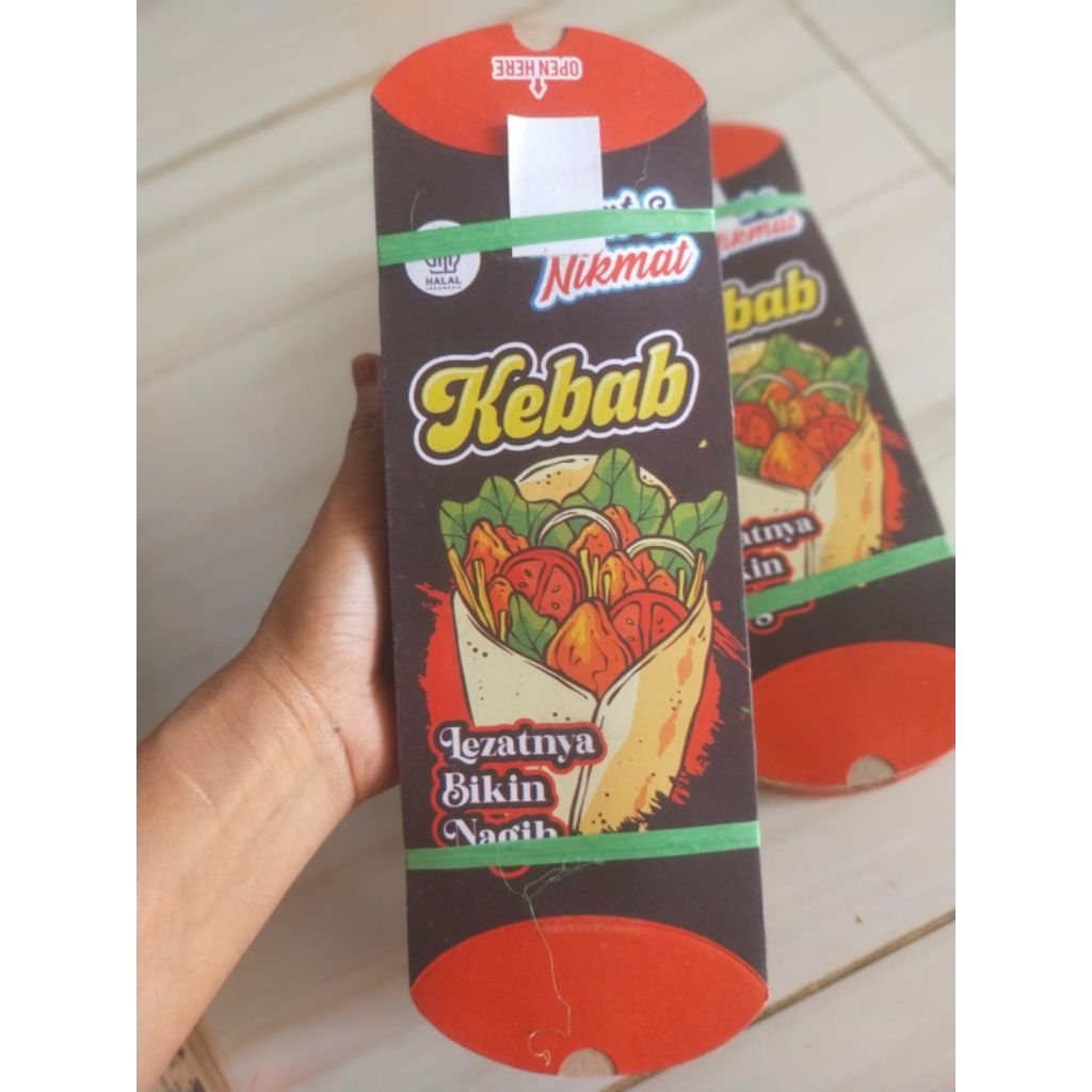 

Bungkus / wadah / kemasan kebab jumbo tarik size 24x9cm isi 50pc