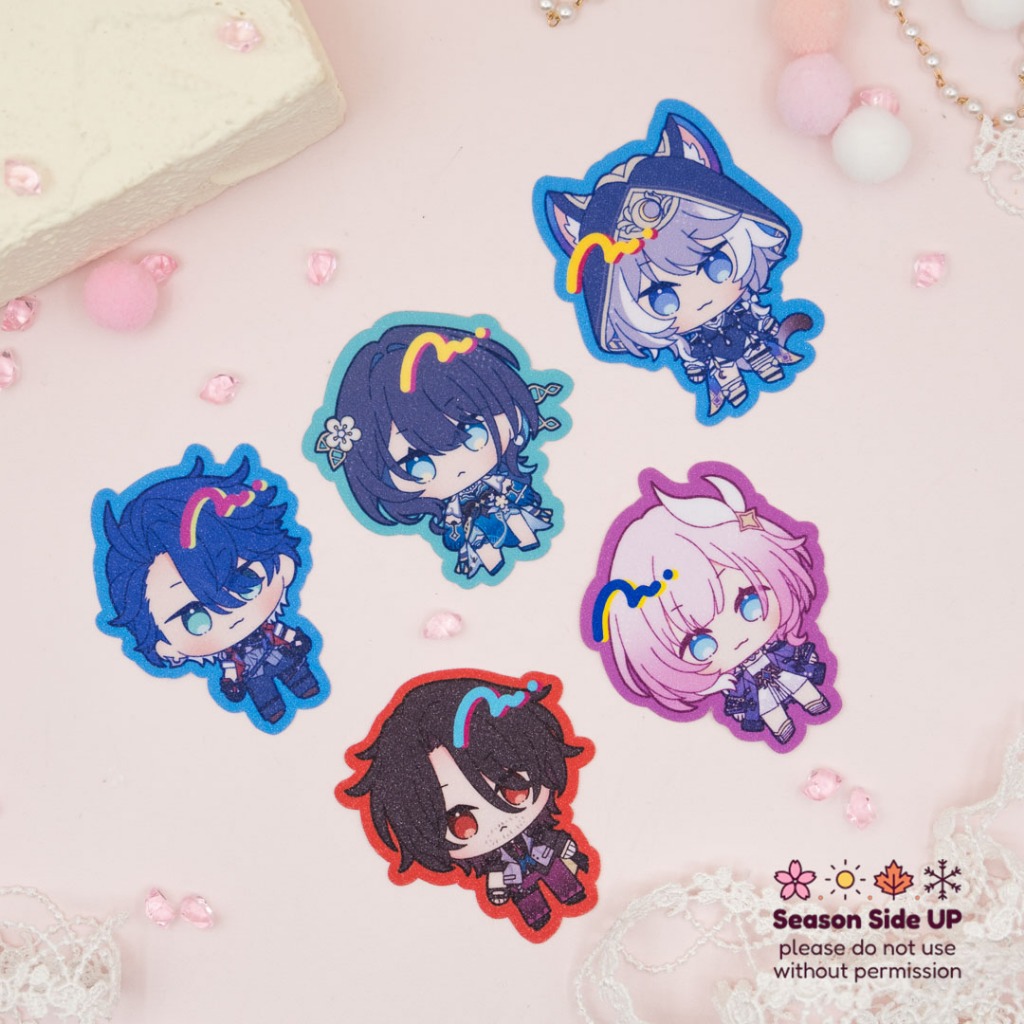 

Honkai Star Rail Vinyl Glitter Laminated Sticker Group G | Decoration | Journal | Collection | Game | Anime
