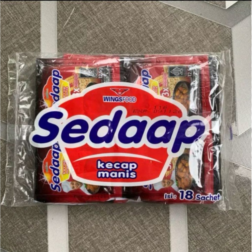 

ISI 18 Sachet Sedaap Kecap Manis 12,5gr