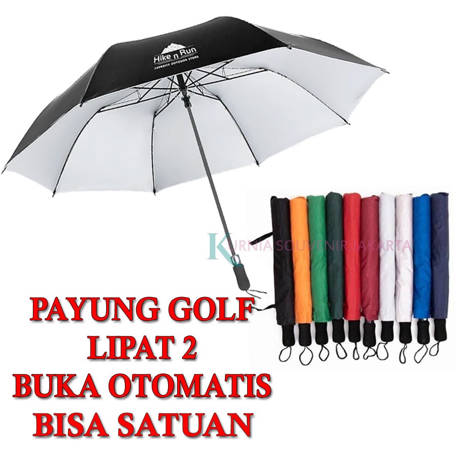 Payung Golf Lipat Buka Otomatis-Payung Golf Lipat Jumbo-Payung Golf Jumbo ANTI UV Angin-Payung Golf-