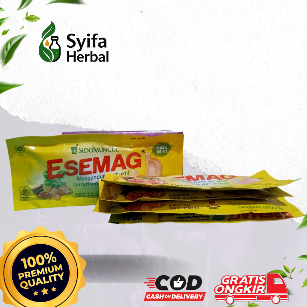 

ESEMAG Cair 1 Dus 5 Sachets @ 10ml - Sakit Perut Lambung Maag Perih - Syifa Herbal