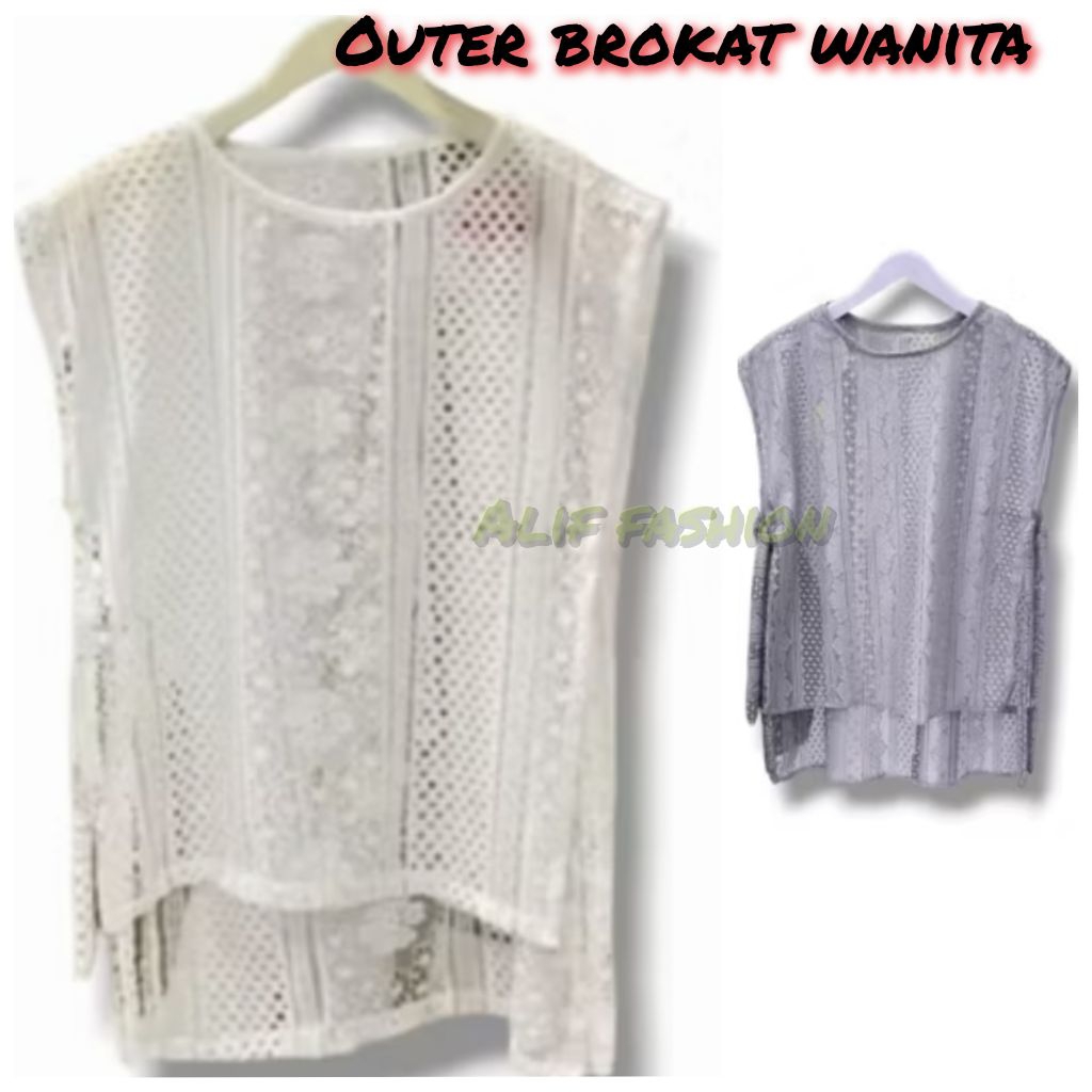 [ paket 5pcs ] Vest Brokat Wanita ld 120 Outer Brokat Lace Rompi Brokat Elegant Premium Atasan Tanpa