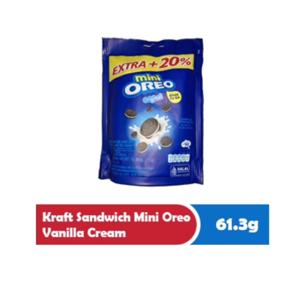 

OREO MINI POUCH 61.3 GRAM ( 1 BUNGKUS)