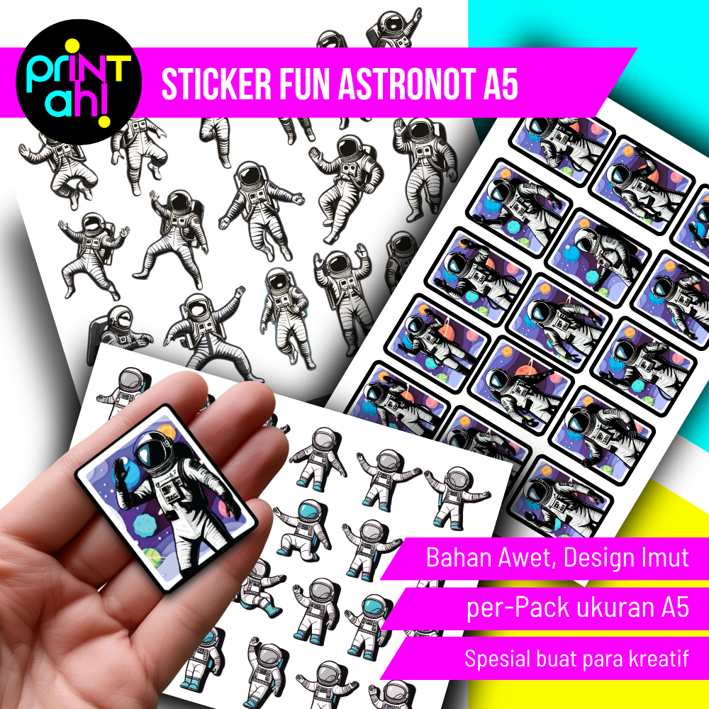 

Print ah! Stiker pack Astronot | stiker pack luar angkasa