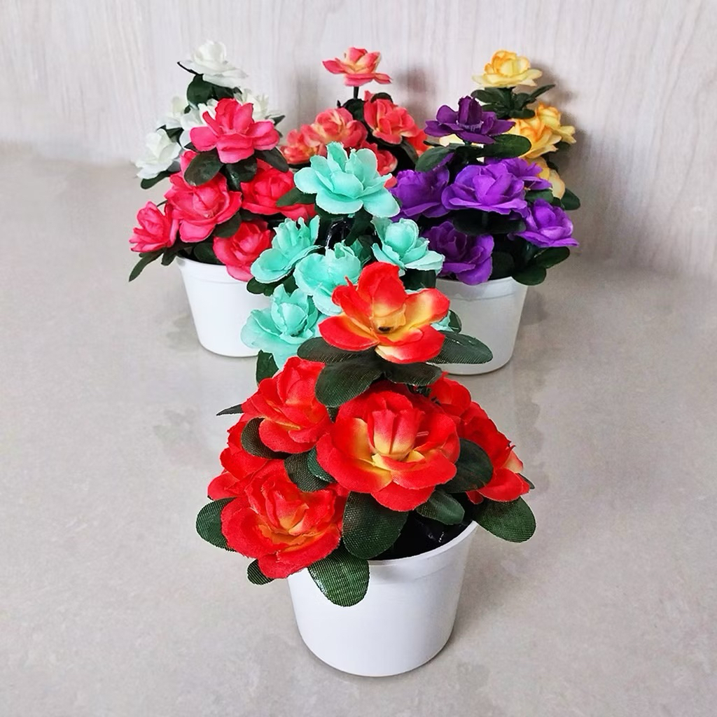 bunga mawar plastik tanaman hias bunga mawar ornamen