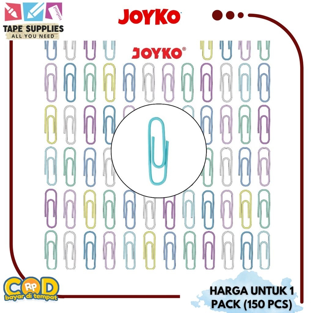 

(150 PCS) Paper Clip - Klip Penjepit Kertas JOYKO 1 PACK ISI 150 PCS