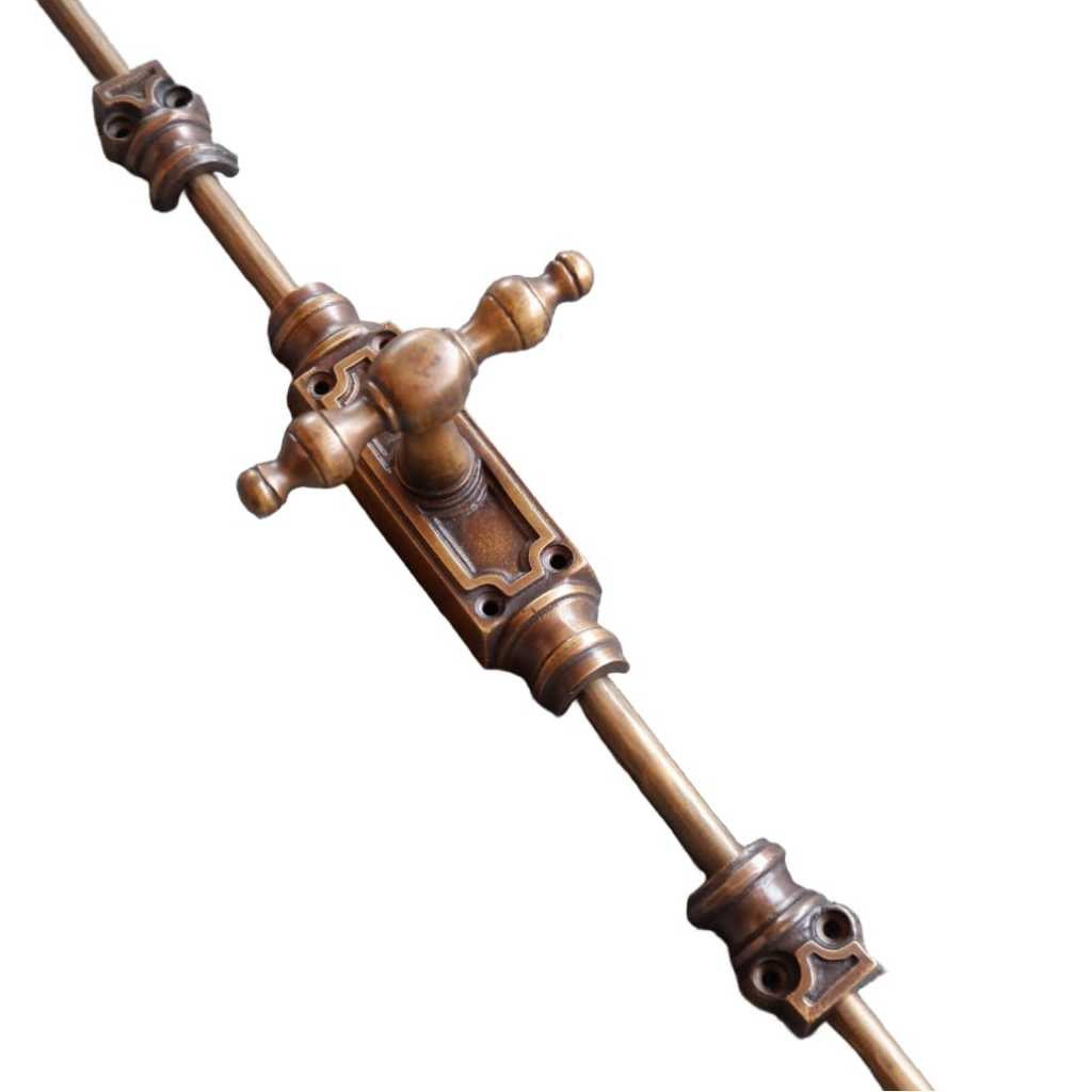 Grendel Espanyolet Kuningan Solid Grendel Batavia Kuno Sedekan Pintu Rumah Jendela Jaman Dulu