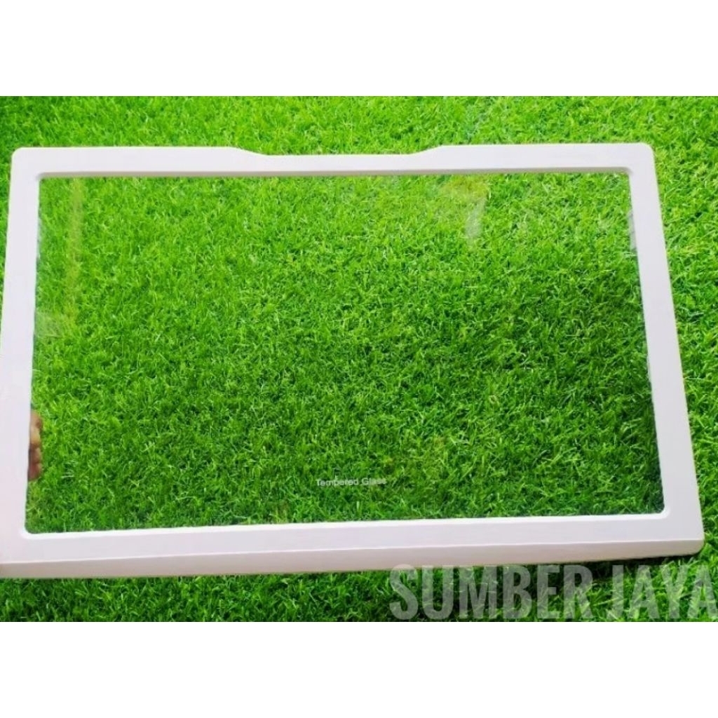 rak tempered glass kulkas 1 pintu dan 2 pintu belleza original