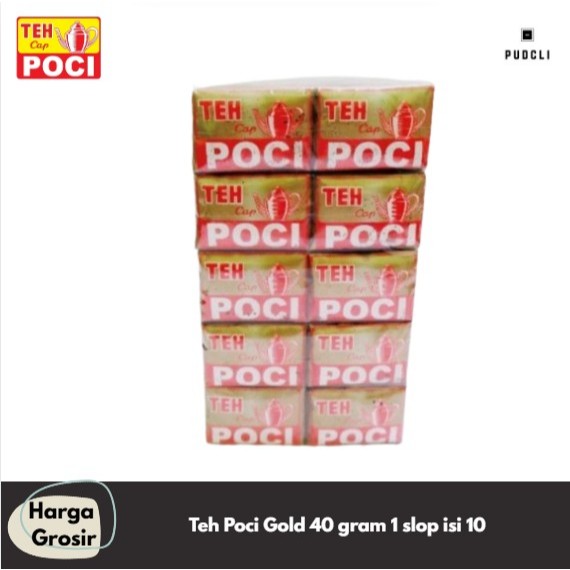 

Teh Poci Gold 40 gram 1 slop isi 10 pcs