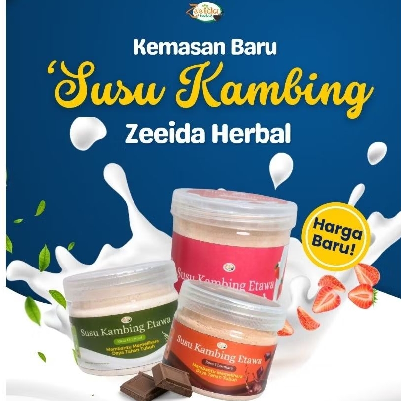 

Susu Kambing Etawa Zeeida Rasa Original | Susu Stroberi Coklat | Susu Etawa Gold