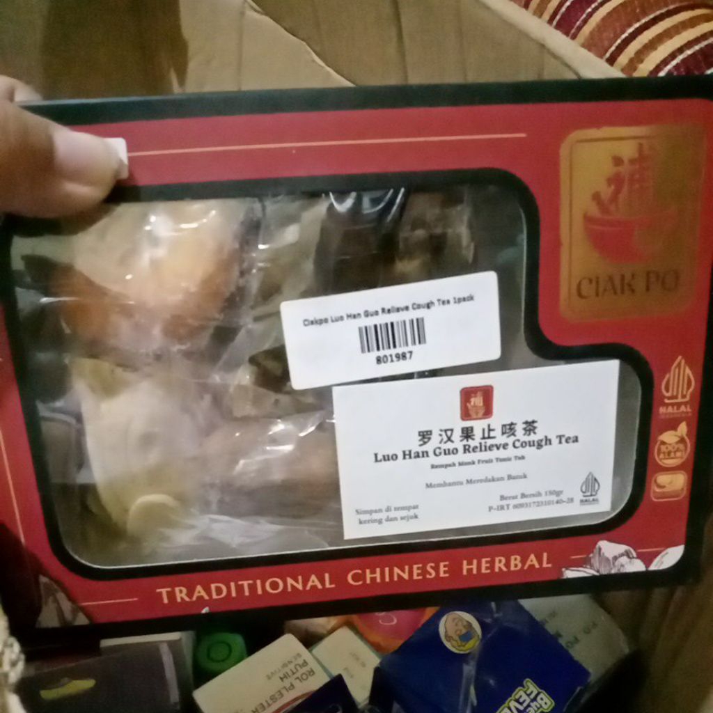 

Ciak Po, Luo Han Guo Believe Cought Tea, Rempah Monk Fruit Tonic Teh, membantu meredakan batuk & panas dalam dan menyehatkan paru2