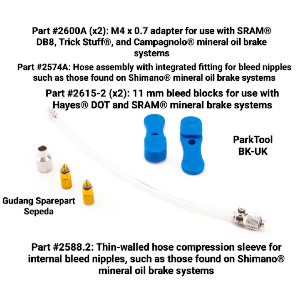 Park Tool BKD-1 Park Tool BKM-1 Brake Bleeding Kit Upgrade Set