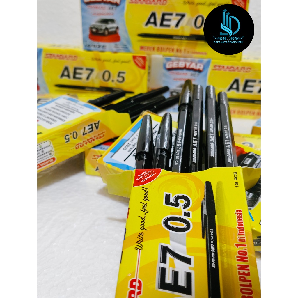 

PEN PULPEN STANDAR AE7 0.5 1BOX/LUSIN (12PCS) PENA HITAM BIRU MERAH