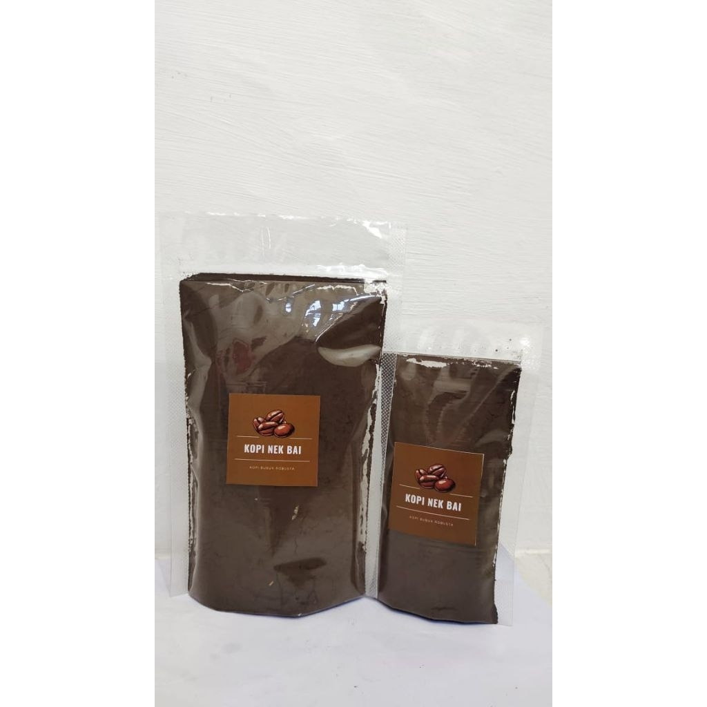 

Kopi Nek Bai | Kopi Bubuk Robusta Lahat Asli 250 gram/ ¼ kg