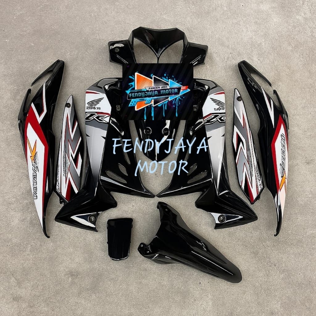 cover body Supra x 125 new Batman fullset hitam body fullset Supra x 125 Batman body fullset murah b
