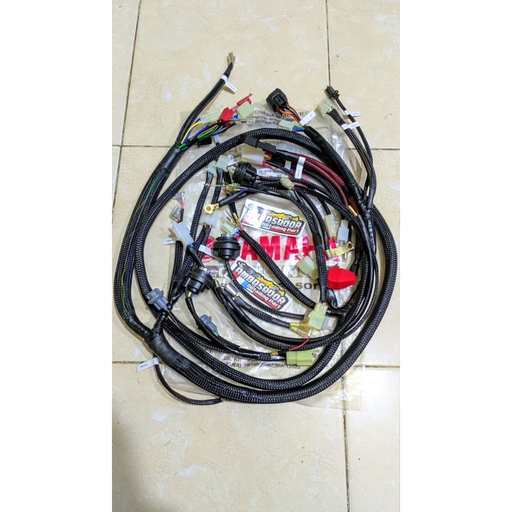 Kabel body komplit Mio Smile/Sporty/Soul fullbraided Serat karbon