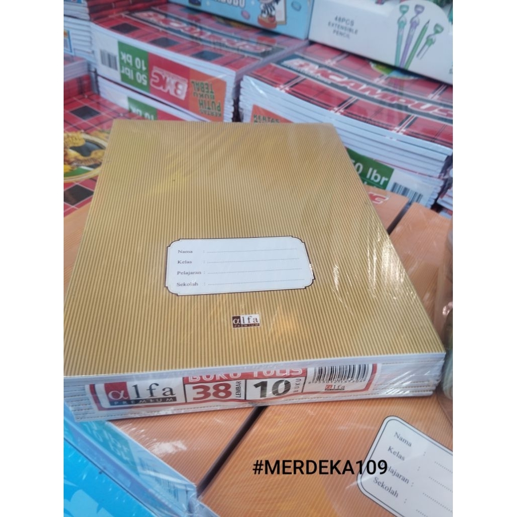 

Buku Tulis Alfa Premium 38 Lembar 1 pak isi 10 Buku