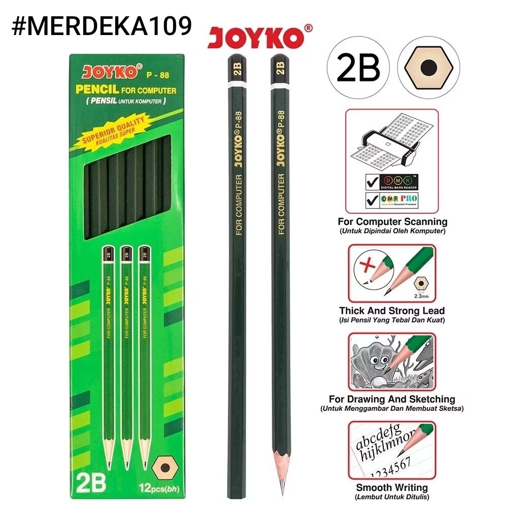 

Alat tulis Pensil Joyko P-88 1 pak isi 12 pcs