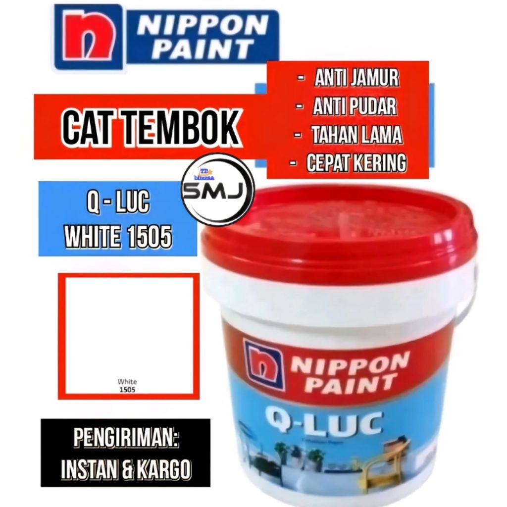 Cat Tembok QLUC 20kg White 1505 Putih Q-LUC 18kg Pel Qluc 20kg Q-Luc 20kg Q Luc 18kg Nippon Paint