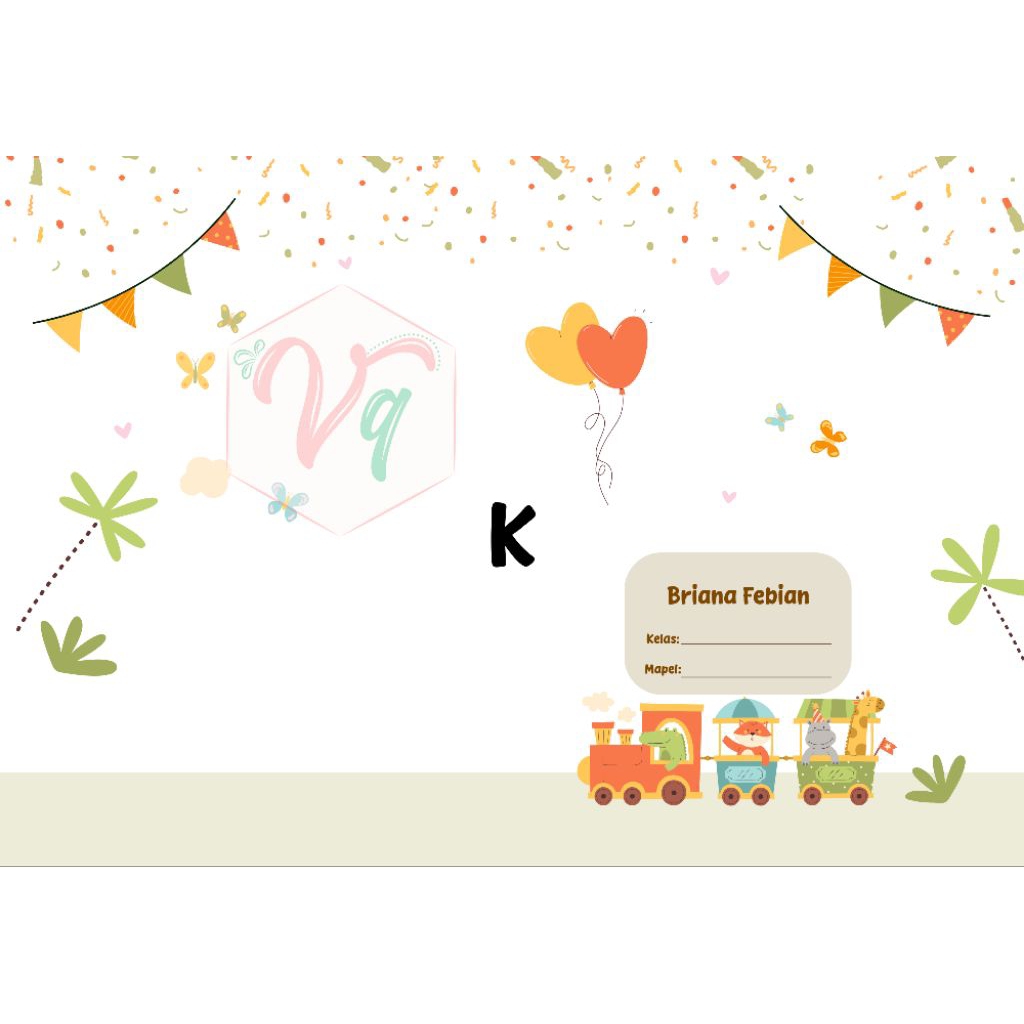 

(Part 2) Isi 10 lembar Sampul Buku Tulis Custom Nama/Kelas/Mapel