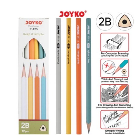 

Pensil Pencil Joyko P-125 2B 1 Box 12 Pcs