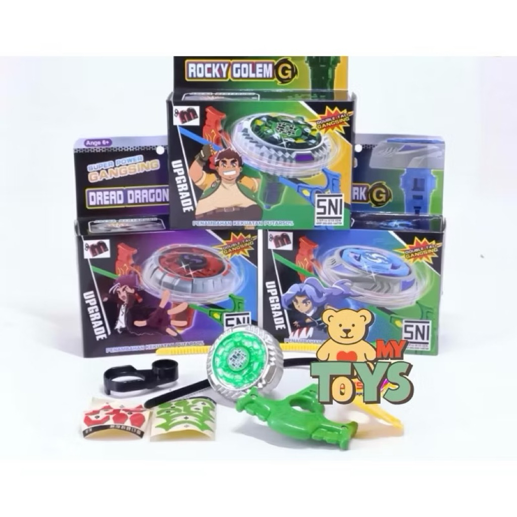 Mainan Gasing Mortal Sharl Tarung Dua Tali Tarikan Double Speed Blade