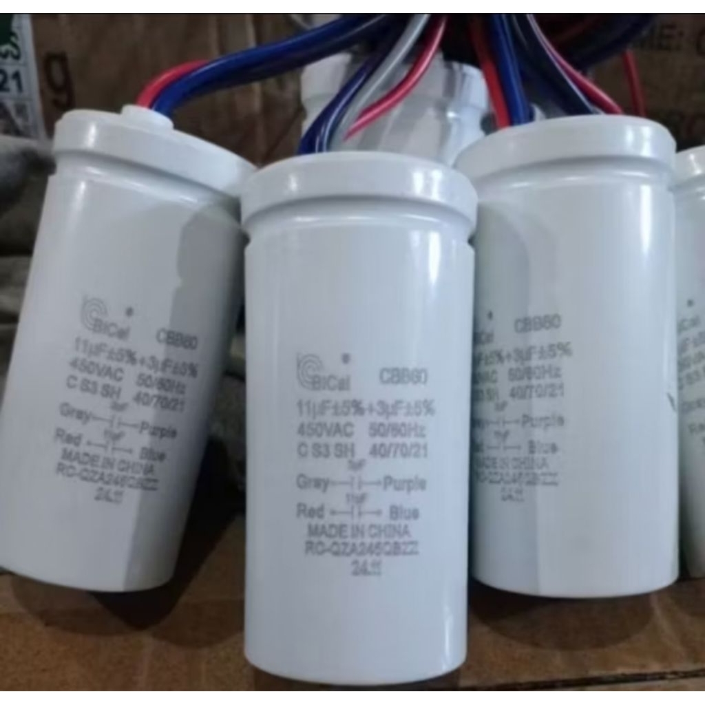 Kapasitor mesin cuci sharp 11+3 uf capasitor mesin cuci original Sharp