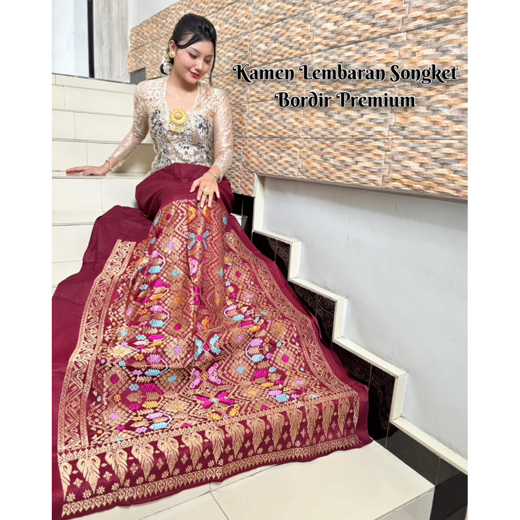 Kamen Lembaran Bordir Premium Songket Bali