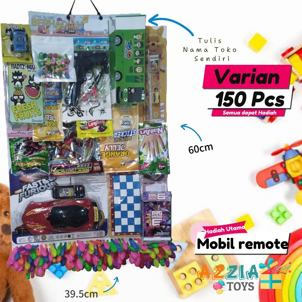 LOTRE BERHADIAH CABUTAN BALON Rp.1000/pcs 150 Balon dan Nomor Semua Dapat Hadiah