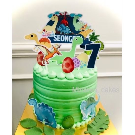 topper dinosaurus hiasan kue dinosaurus lucu