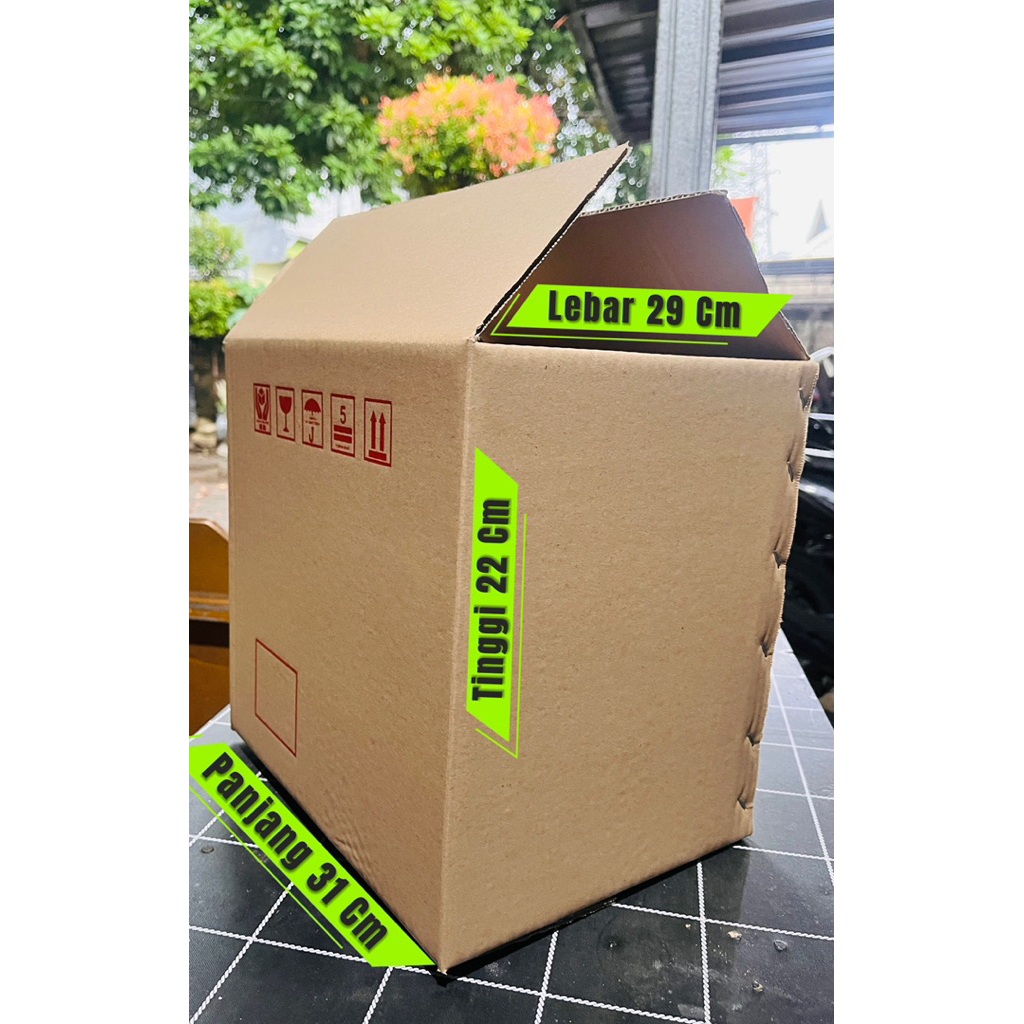 

Kardus Box Kotak Packing Polos P.31CmxL.29CmxT.22Cm (Bisa Custom)