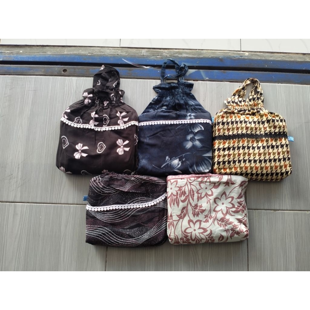 Mukena rayon motif  bahan rayon ukuran remaja by almukhtar