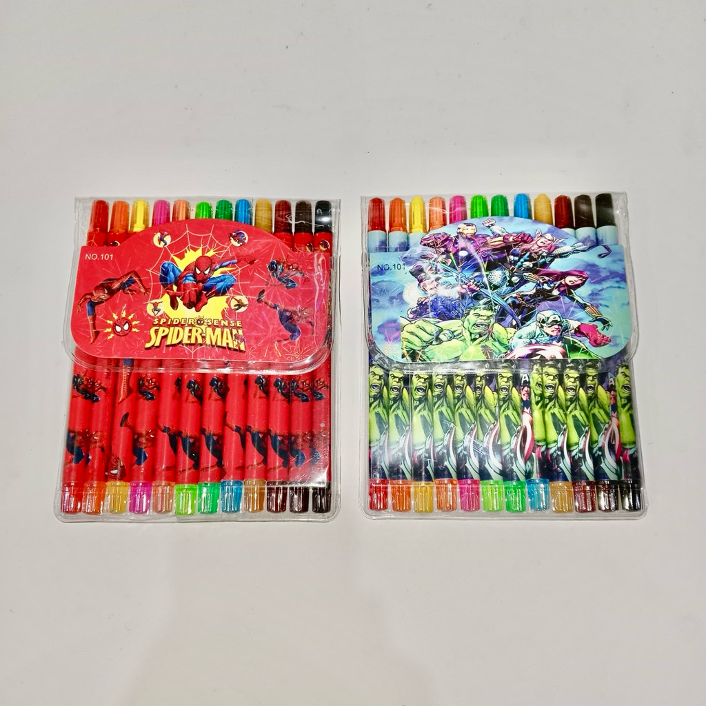 

Krayon Karakter Putar Gambar isi 12 warna