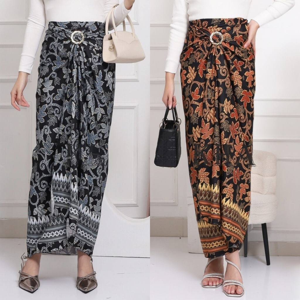 Rok Kain Batik Paya Gold,SIlver/Kain LIlit Bawahan Wanita/Rok Lilit Kebaya Aneka Pilihan Motif