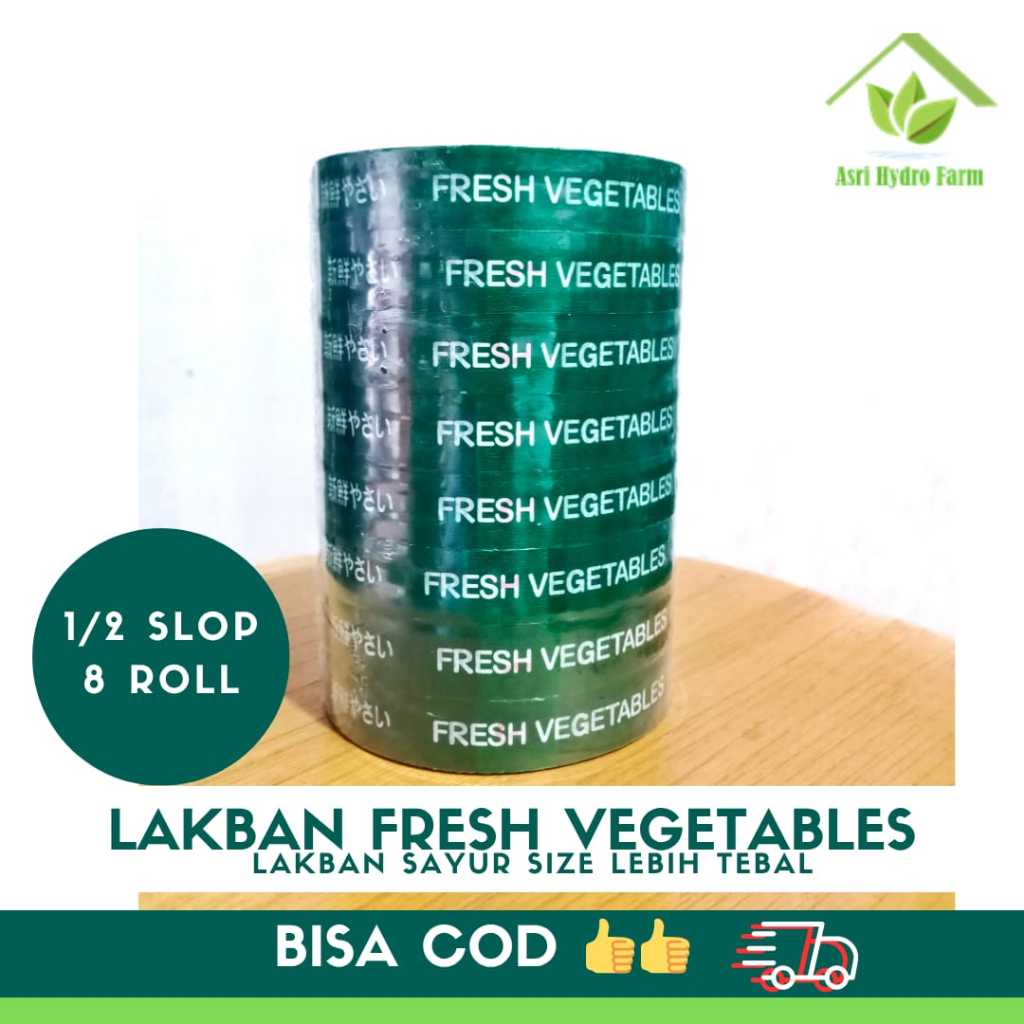 1/2 SLOP ISI 8ROLL SELOTIP FRESH VEGETABLES selotip fresh vegetables lebih tebal