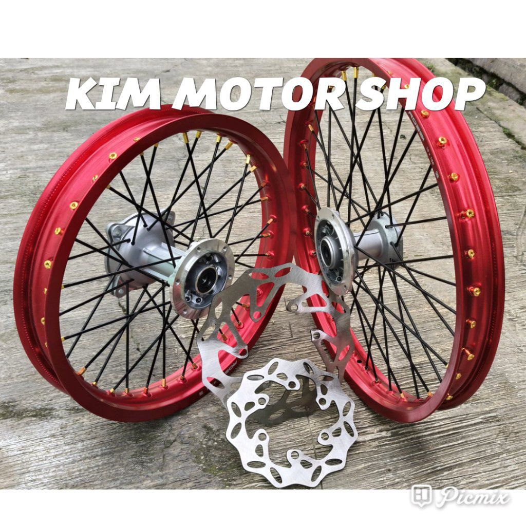 Velg Klx 18-21 Dan 16-19 Klx150 D trcaker150 Tromol Ori Mdl Dobel Bering Free Cakram