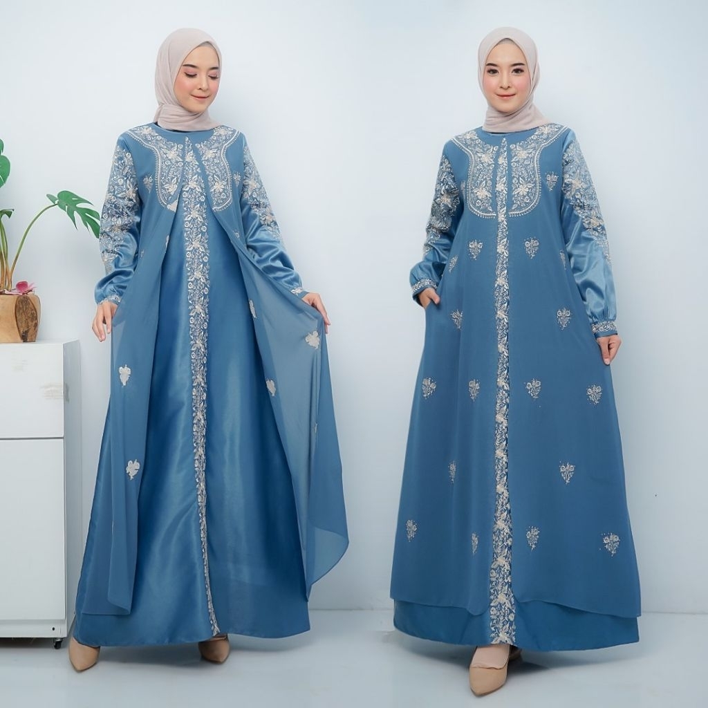 GAMIS SATIN CRYSTAL BORDIR LAYER SERUTY