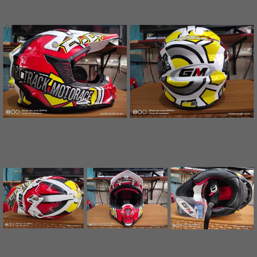helm GM super cross motif trail trabas NEW 100% BARU trackmotoracer XL