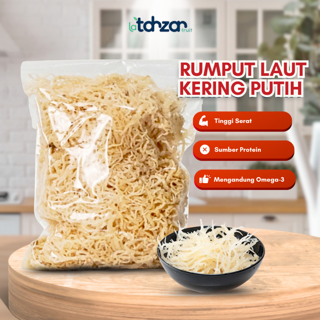 

Rumput Laut Kering Putih 1kg | Spinosum Cottoni Original Premium