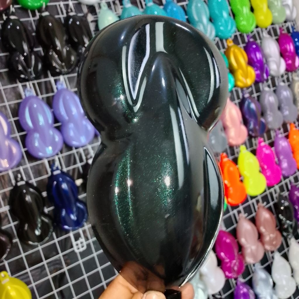 Cat Black Lembayung Hijau PU /Hitam Metalic Hijau 500ml