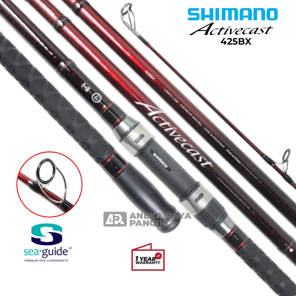 Joran Spinning Shimano Activecast 24 425BX | Surf Spinning | Sambung 3 | Aneka Raya Pancing