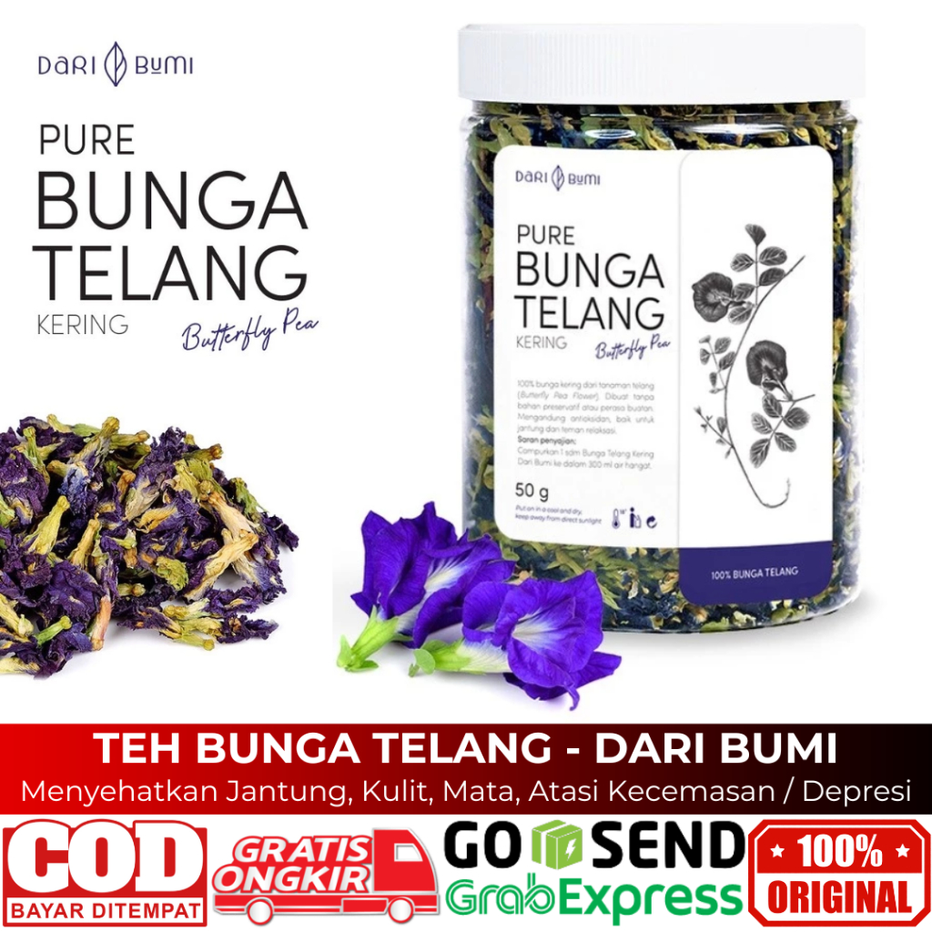 

Teh Bunga Telang Kering Butterfly Pea Teh Herbal Original Dari Bumi