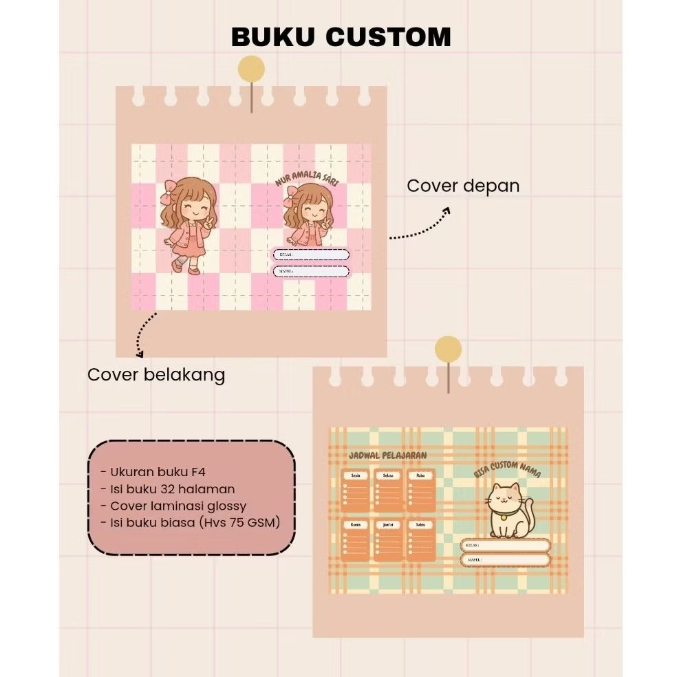 

Buku tulis sekolah custom | buku tulis custom | buku tulis custom nama | buku tulis custom foto