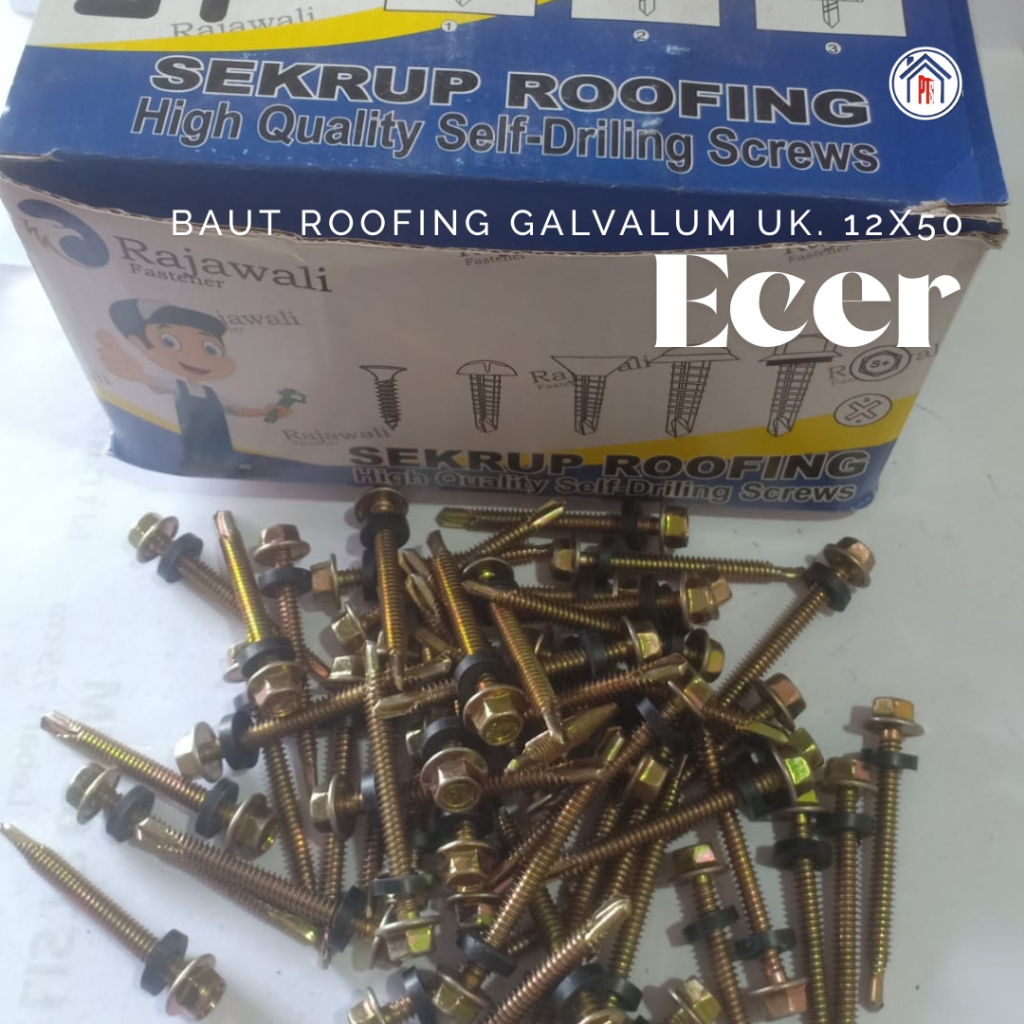 [ECER] Baut Galvalum 12 x 50 Rajawali, PAKU GALVALUM, SEKRUP GALVALUM, BAUT ROOFING GALVALUM