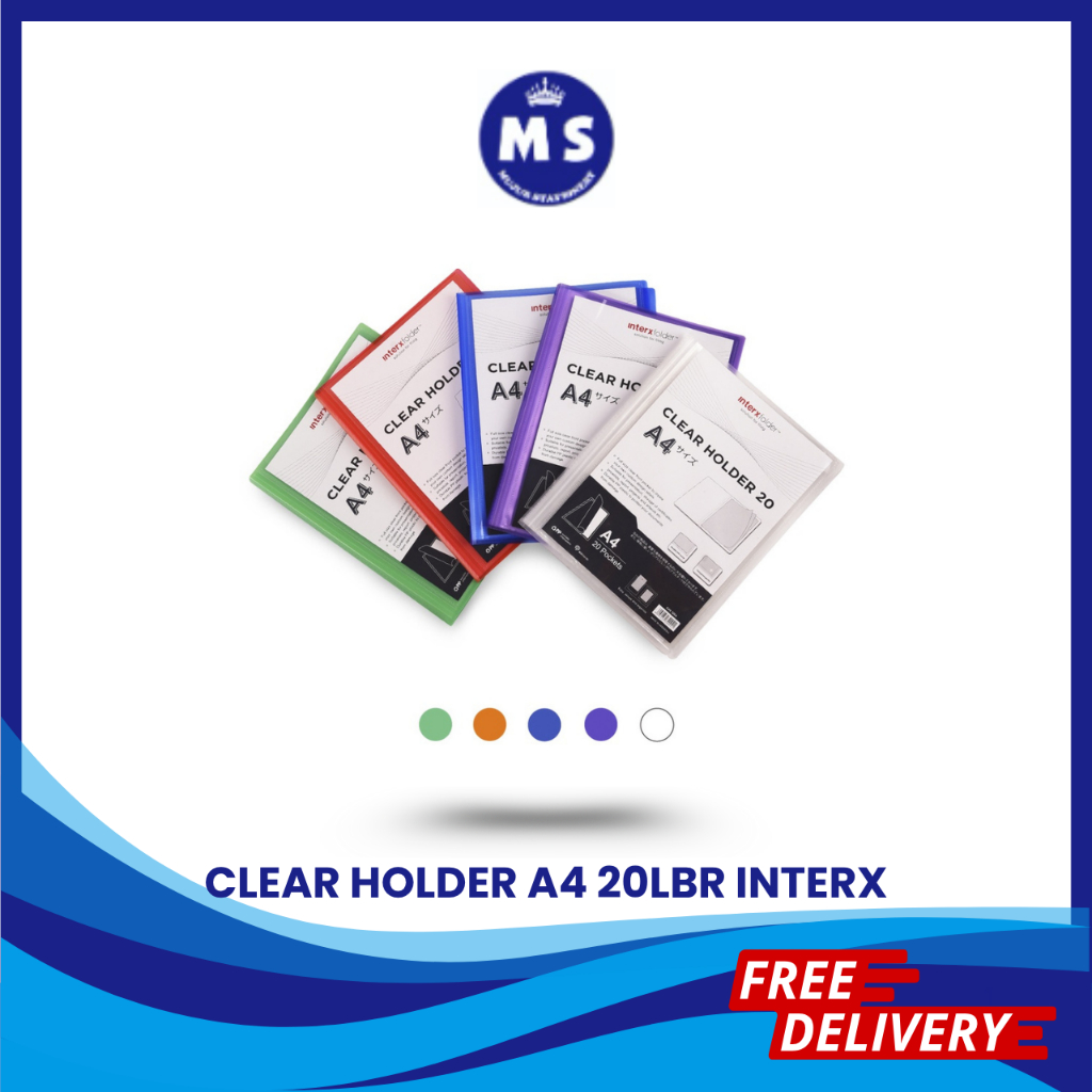 

CLEAR HOLDER A4 20 LBR INTER X FOLDER
