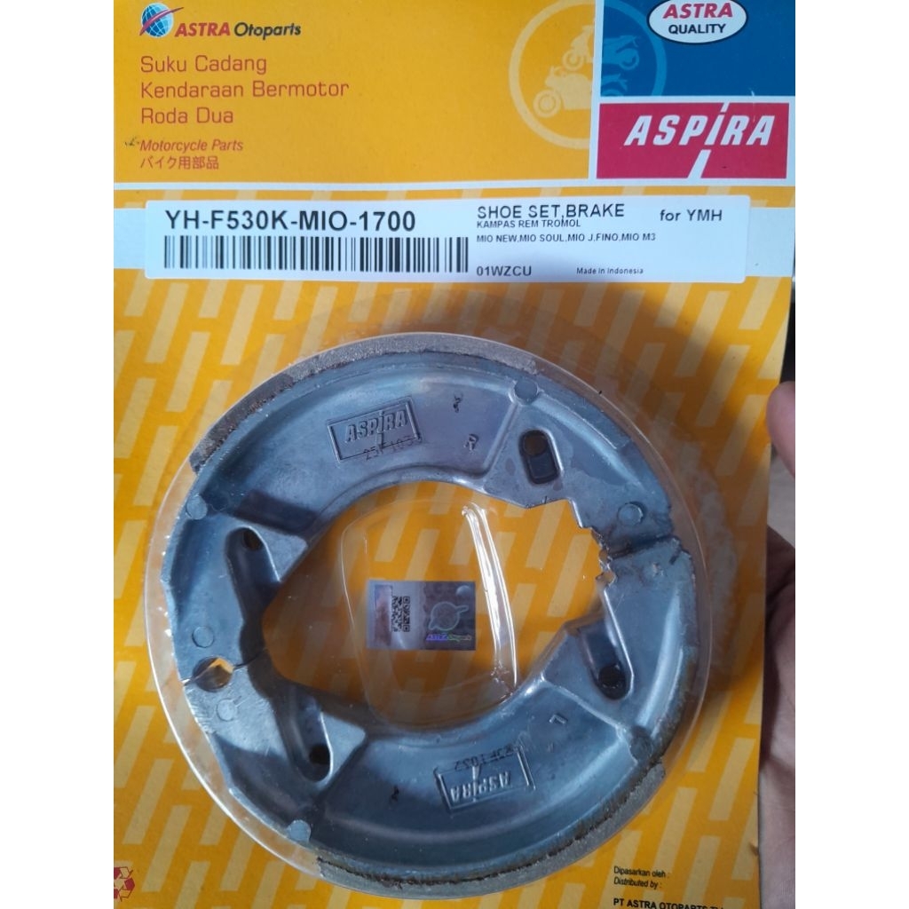 KAMPAS REM MIO BELAKANG ASPIRA ORIGINAL