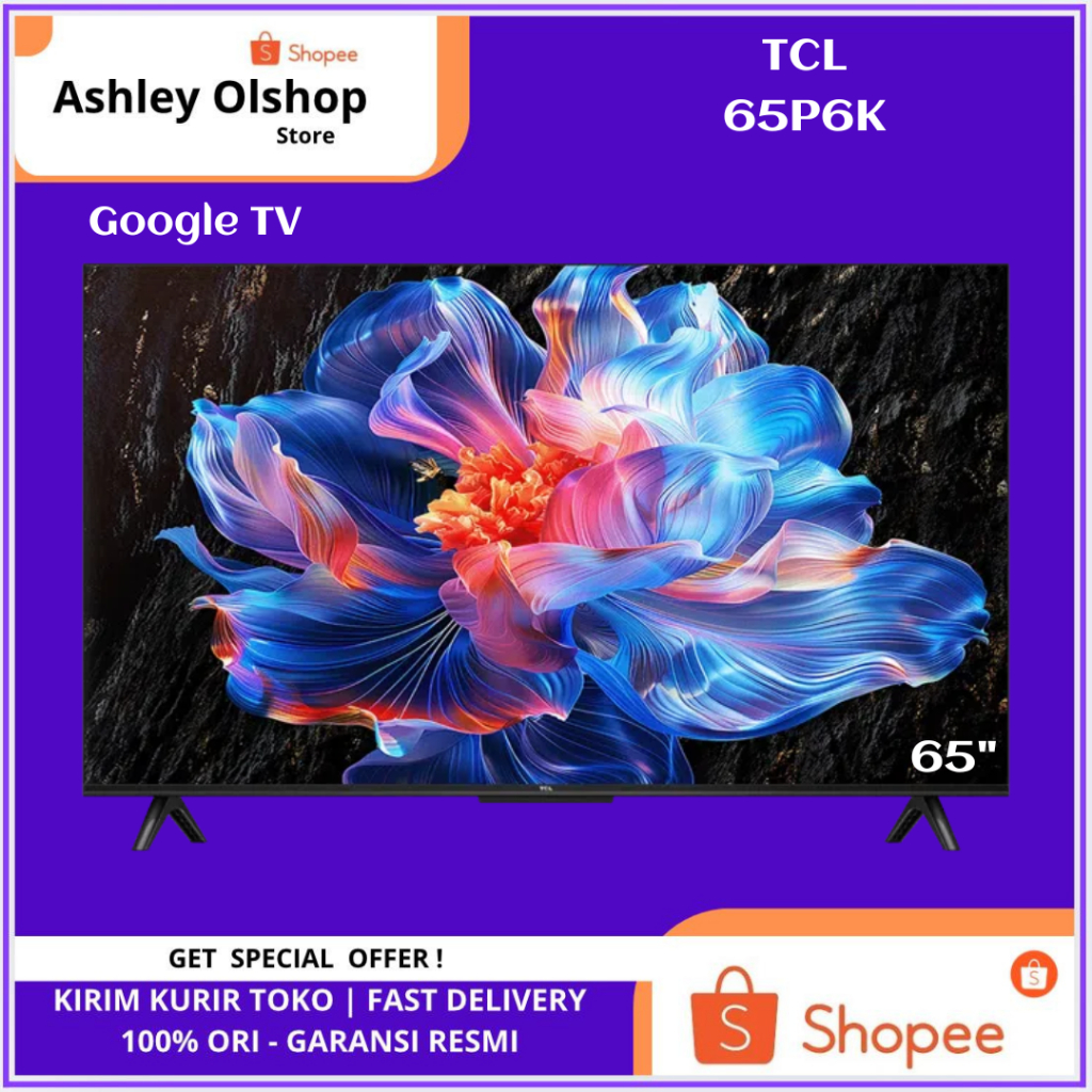 Google TV TCL 65P6K 4K UHD 65 Inch Dolby Audio TV TCL 65 Inci P6K