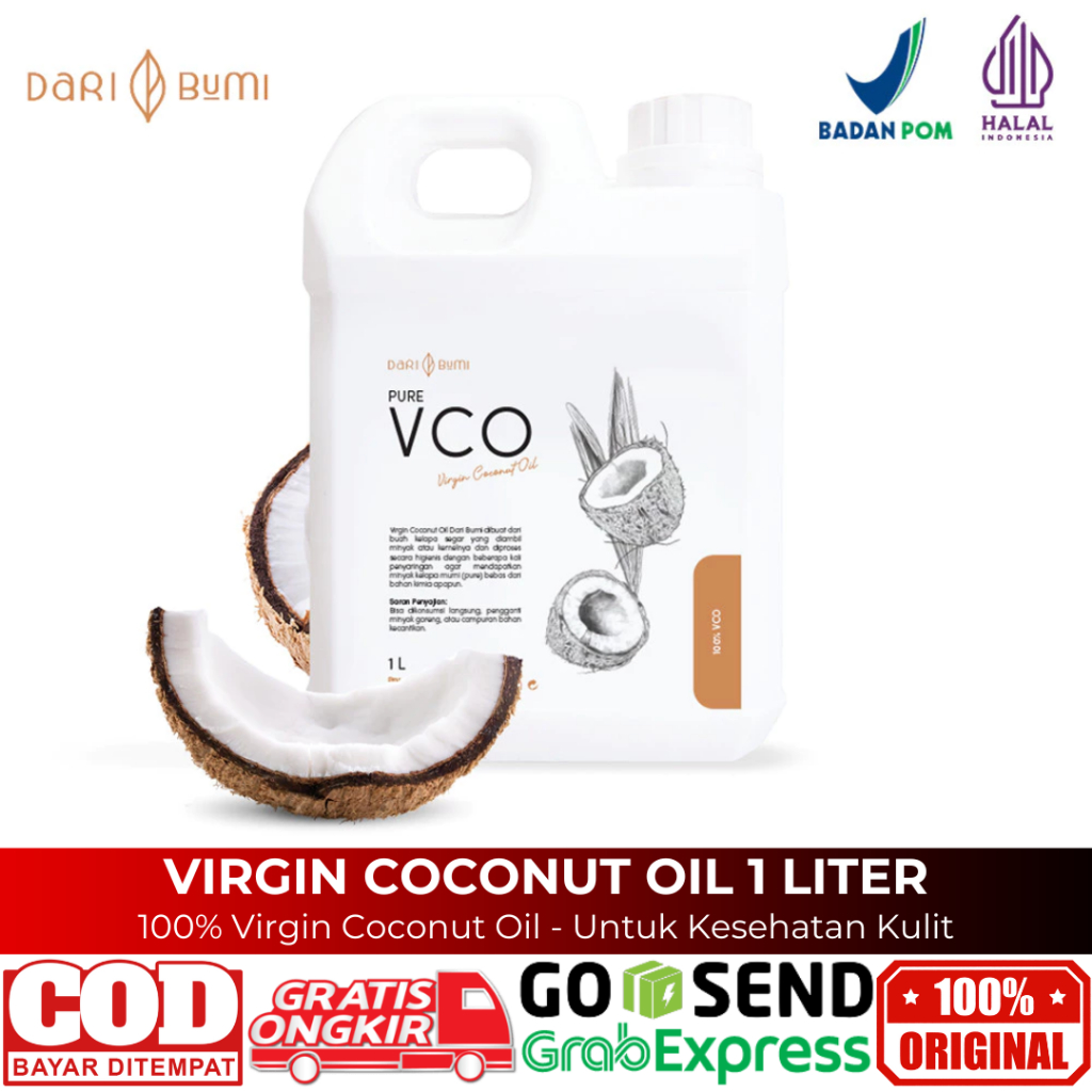 

Virgin Coconut Oil 1 Liter Premium Pure VCO Minyak Kelapa Murni Dari Bumi Original