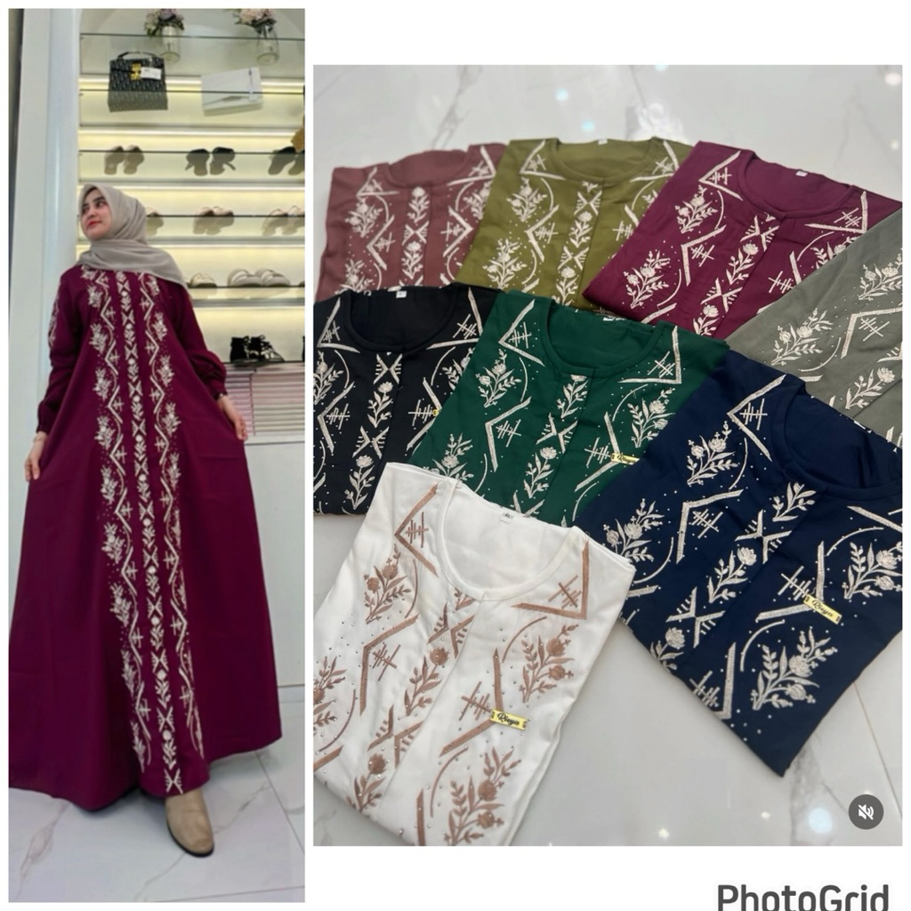 GAMIS BORDIRAN ACEH BY RIYA,dress katun dari M higga Jumbo XXL